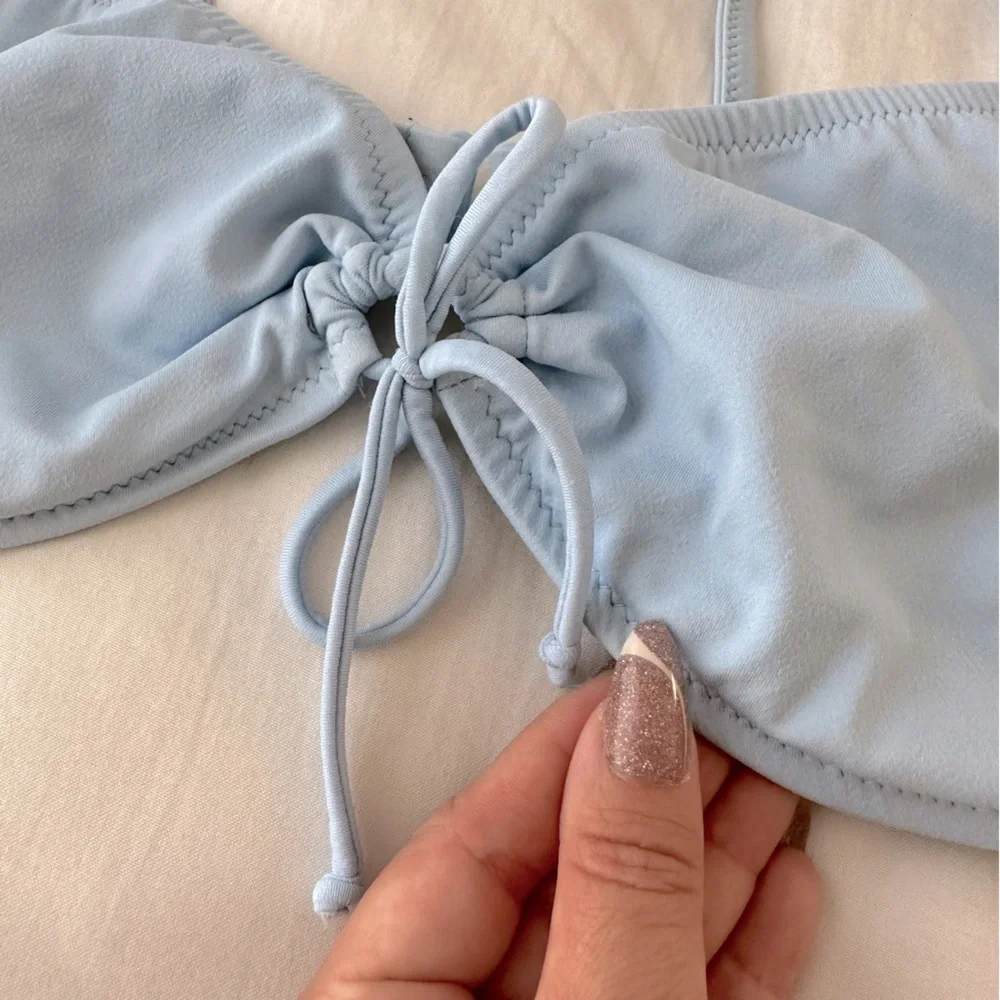 J. Crew | Underwire Bikini‎ Top Classic Baby Blue 6 D cup